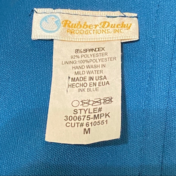 Teal One Shoulder Knee Length Sheath Dress Size M - Picture 5 of 5